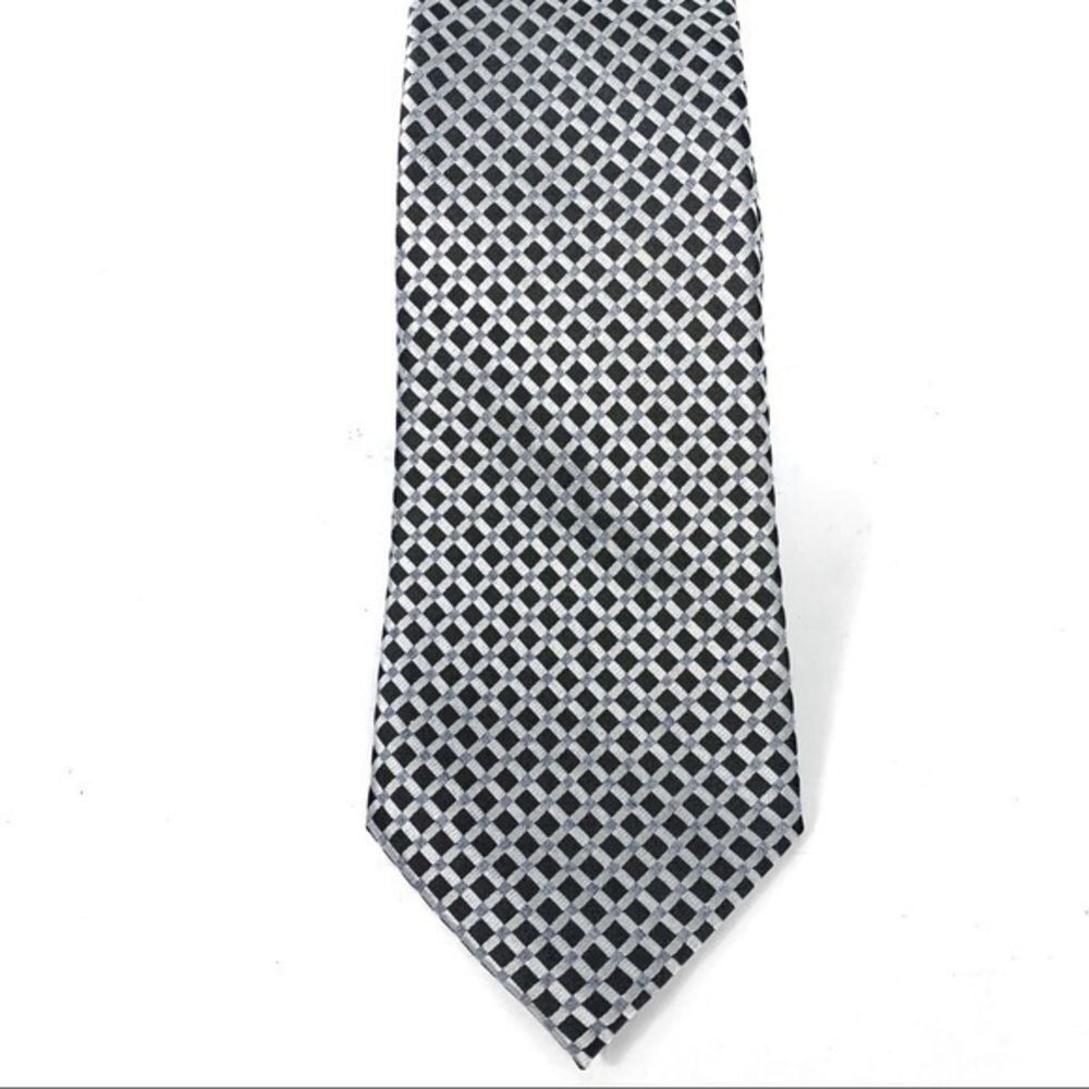 Made by Cam Newton Silk Blend Geometric Tie Silver Blue 3" NWT Men's Necktie